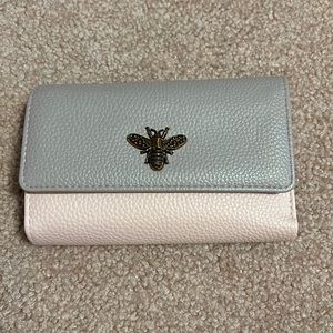 Charming Charlie Pink and Purple Bee Wallet